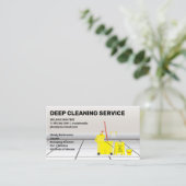 清掃用モップ | メイドサービス 名刺 (スタンド正面)