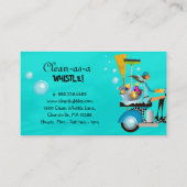 清掃用名刺スクーター女子シルバーダム 名刺 (裏面)