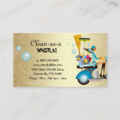 清掃用名刺スクーター少女金ゴールド 名刺 (裏面)