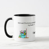 清掃用品おもしろい付き家政婦マグ マグカップ (左)