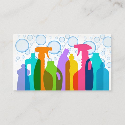 清掃用品カラフル住宅清掃サービス 名刺 (正面)
