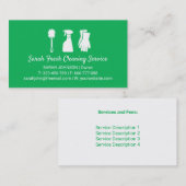 清掃用品シルエット清掃サービス 名刺 (正面/裏面)