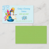 清掃用品デザイン住宅清掃サービス 名刺 (正面/裏面)