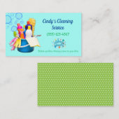 清掃用品デザイン住宅清掃サービス 名刺 (正面/裏面)