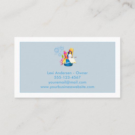 清掃用品ハウスクリーンサービス 名刺 (裏面)