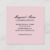 清掃用品バケット清掃サービス スクエア名刺 (裏面)