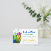 清掃用品バケット清掃サービス 名刺 (スタンド正面)