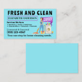 清掃用品バケット清掃サービス 名刺 (正面/裏面)