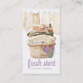 清掃用水彩洗濯用ラベンダー 名刺 (正面)