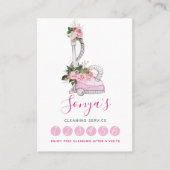 清掃用水色ピンク電気掃除機 ロイヤリティカード (正面)