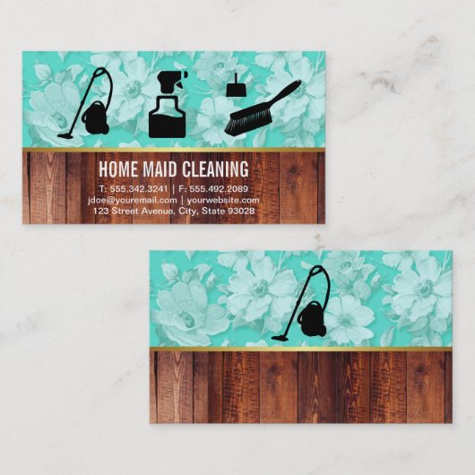 清掃用花木パネル 名刺 (正面/裏面)