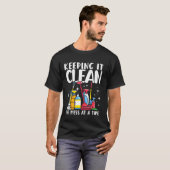 清掃管理人 清潔を保つ Tシャツ (正面フル)