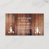 清掃素朴サービス名刺の両面 名刺 (裏面)