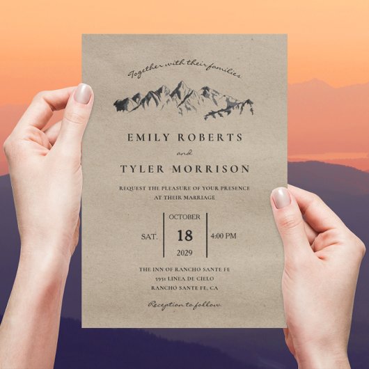 清新山林婚礼 招待状