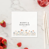 清楚な花の野生の花の結婚式 スタンダードカクテルナプキン (インサイチュ)