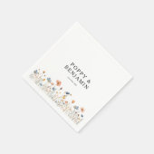清楚な花の野生の花の結婚式 スタンダードカクテルナプキン (角)