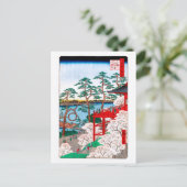 清水殿不忍池広重ファインアート ポストカード (スタンド正面)
