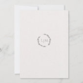 清潔さとミニマルさを備えたシンプルな植物のライン画 招待状 (裏面)