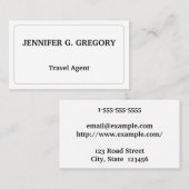 清潔でカスタマイズ可能な旅行代理店の名刺 名刺 (正面/裏面)