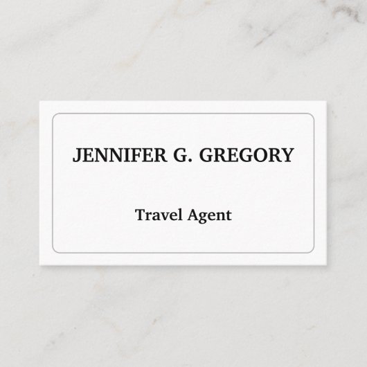 清潔でカスタマイズ可能な旅行代理店の名刺 名刺 (正面)