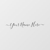 清潔でシンプルな名前のスクリプトビジネス ウィンドウサイン (シート)