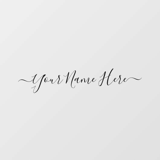 清潔でシンプルな名前のスクリプトビジネス ウィンドウサイン (シート)