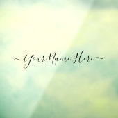 清潔でシンプルな名前のスクリプトビジネス ウィンドウサイン (シート3)