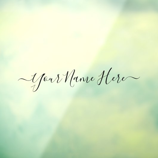 清潔でシンプルな名前のスクリプトビジネス ウィンドウサイン (シート3)