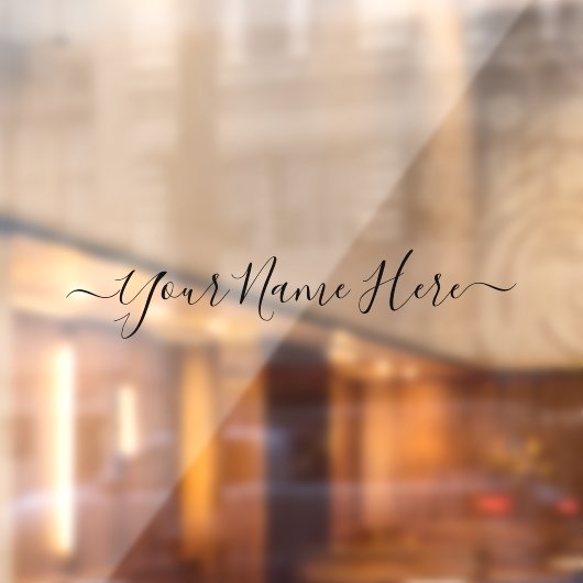 清潔でシンプルな名前のスクリプトビジネス ウィンドウサイン (シート2)