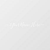 清潔でシンプルな名前の署名 ウィンドウサイン (シート)