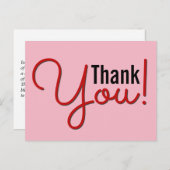 清潔でシンプルな「ありがとう!」ポストカード ポストカード (正面/裏面)