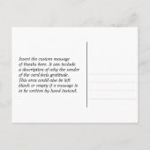 清潔でシンプルな「ありがとう!」ポストカード ポストカード (裏面)