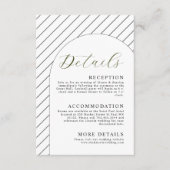 清潔でミニマルな結婚式の詳細 封入カード エンクロージャーカード (正面)