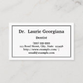 清潔で低鍵の歯科医の名刺 名刺 (正面)