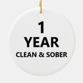 清潔で地味なカスタム回復クリスマス セラミックオーナメント (裏面)