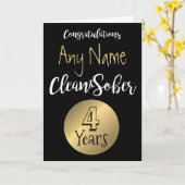 清潔で地味な回復12ステップ誕生日 カード (黄色い花)