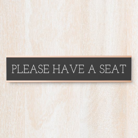 清潔で気エレガントの利いた「どうぞ」 サインプレート (正面)