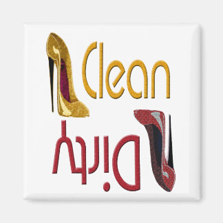 清潔で汚いスティレット靴のアートマグネット マグネット