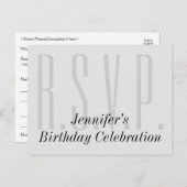 清潔で立派な「R.S.V.P.」 ポストカード (正面/裏面)