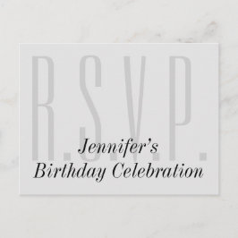 清潔で立派な「R.S.V.P.」 ポストカード