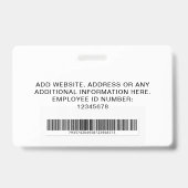清潔なオフィス 社員 ロゴ入り ID バッジを追加 バッジ (裏面)