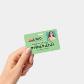清潔なオフィス 社員 ロゴ入り ID バッジを追加 バッジ (手持ち)