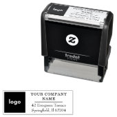 清潔なカスタムロゴ | 現代のビジネス返送先住所 セルフインキングスタンプ (インサイチュ)