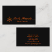 清潔なスターバスト名刺、オレンジ 名刺 (正面/裏面)