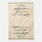 清潔なハートの布を作成 キッチンタオル (縦)