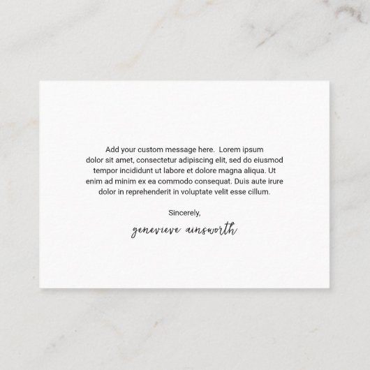 清潔なブラック&ホワイトのQRコード モダン 割引カード (裏面)