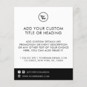 清潔なミニマルカスタムビジネスロゴソーシャルメディア チラシ (裏面)