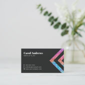 清潔なレインボーグリッターのホログラフィックヘアサロン 名刺 (スタンド正面)