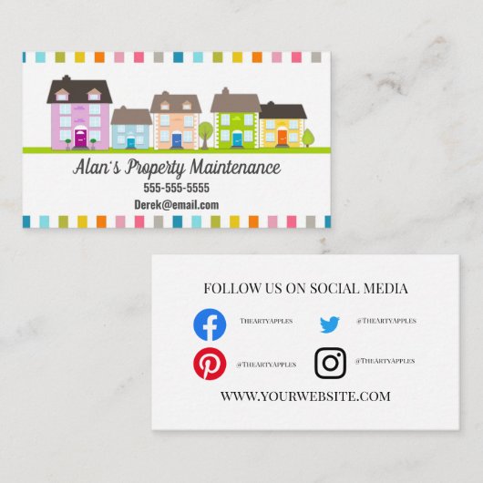 清潔な保守用ハンディーマンが夫を雇う 名刺 (正面/裏面)