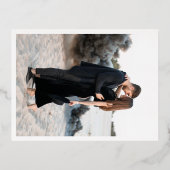 清潔な写真 現代の結婚式 封入カード 箔招待状ポストカード (裏面)